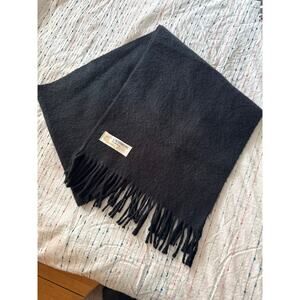 Vintage Royal Rossi 100% Mongolian Cashmere Scarf Black Fringe